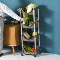 Shelf Rack with 4 Storage Baskets and Wheels